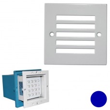 Φωτιστικό Χωνευτό Τετράγωνο με Γρίλιες LED 1W 230V Μπλέ φως Αλουμινίου Λευκό 9632 IP54